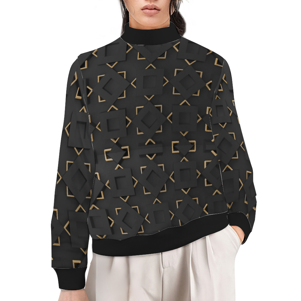 Classic Black Turtleneck Long Sleeve Knitted Sweaters