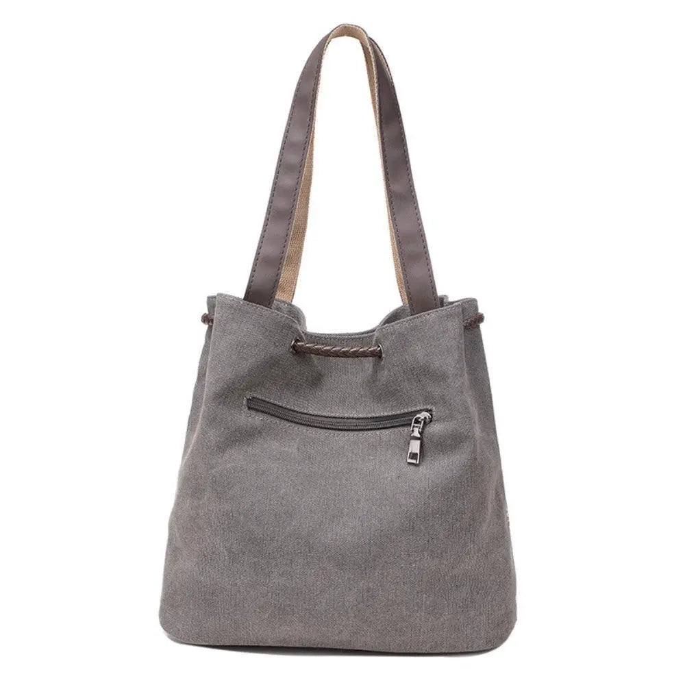 Canvas Casual Closure Tot Bag - Mishastyle