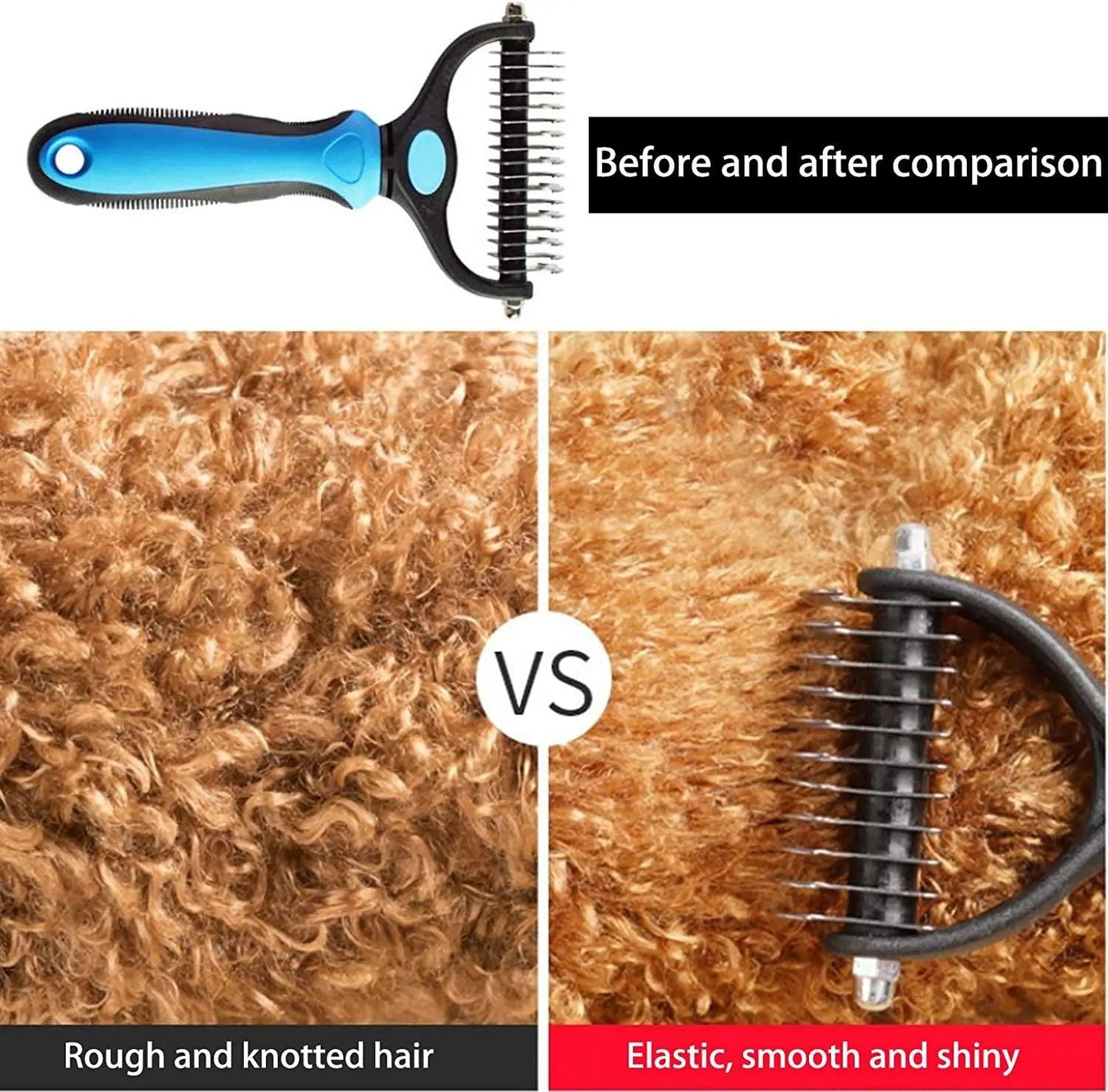 Double Sided Shedding Pet Grooming Brush - Mishastyle