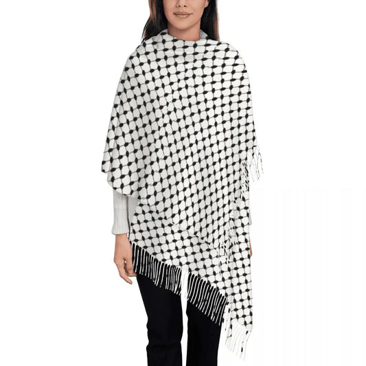 keffiyeh Tassel Scarf Neckerchief - IVORYNN