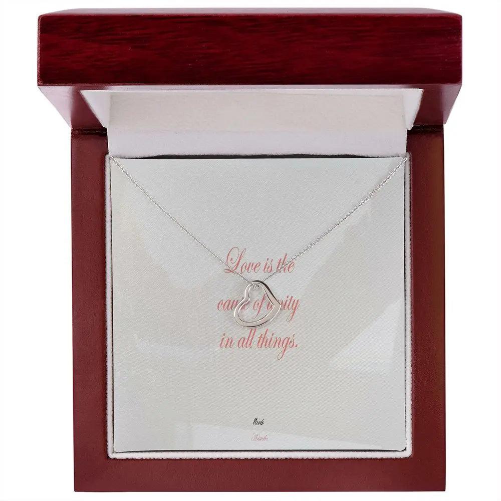 Love is an emotion Gold Heart Necklace - Mishastyle