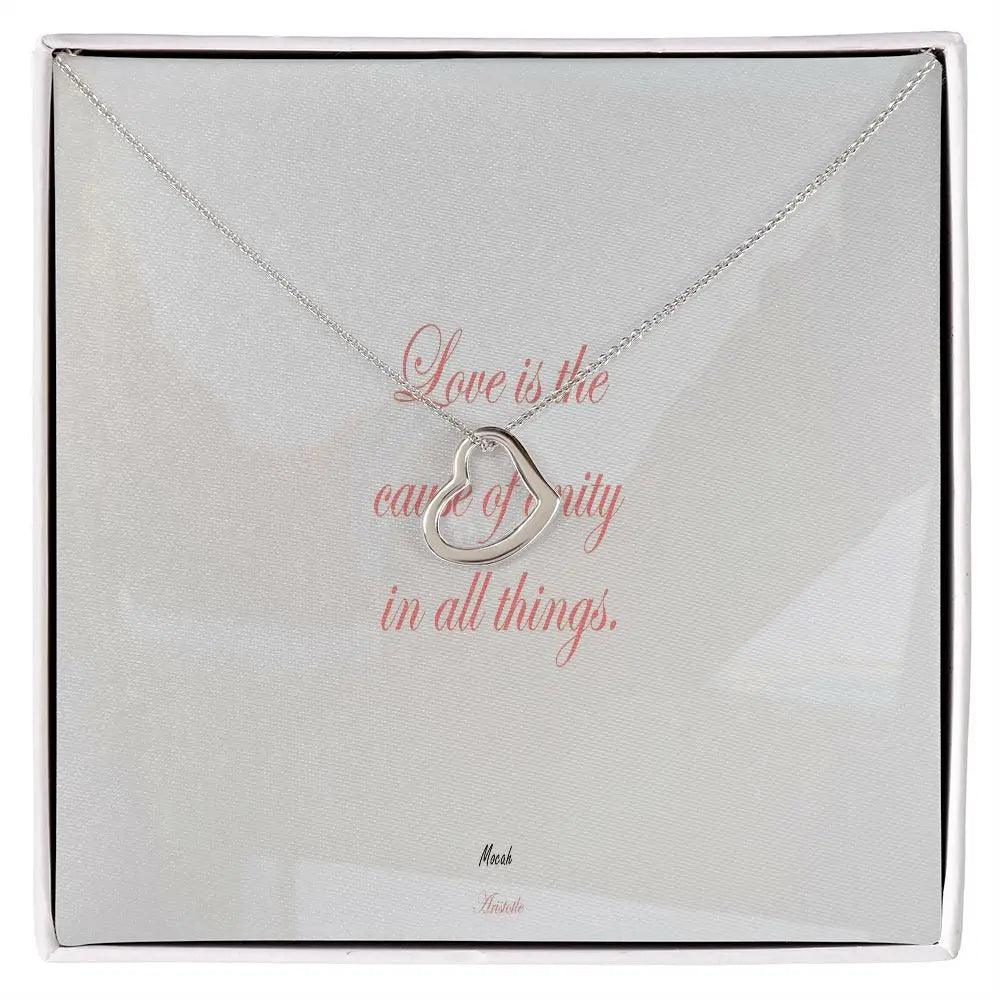 Love is an emotion Gold Heart Necklace - Mishastyle