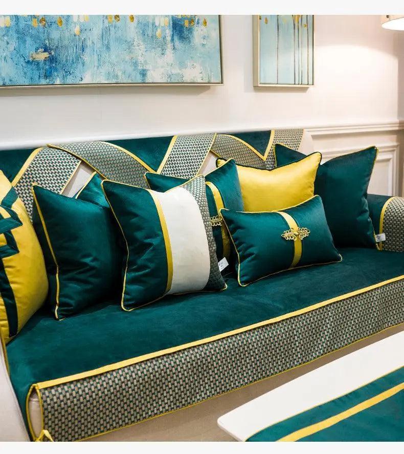 Luxury Velvet Teal Green Cushion Pillow Covers - Mishastyle
