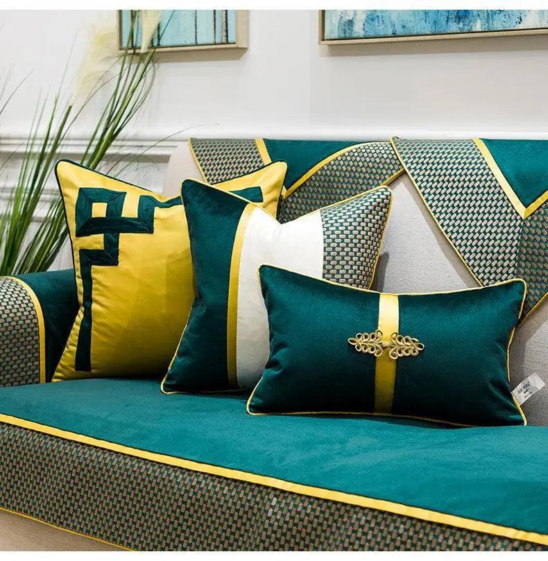 Luxury Velvet Teal Green Cushion Pillow Covers - Mishastyle
