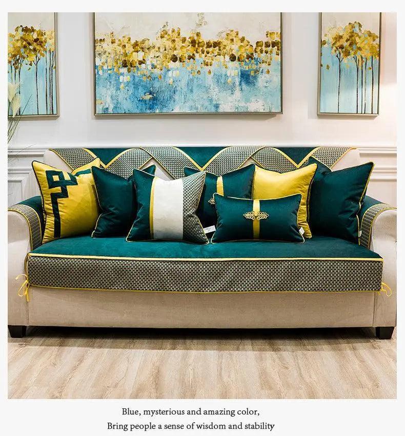 Luxury Velvet Teal Green Cushion Pillow Covers - Mishastyle