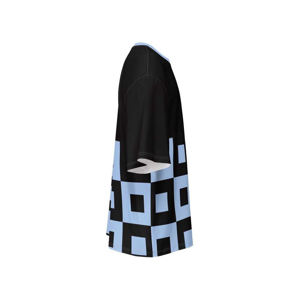 Men’s Oversized Short-Sleeve T-Shirt - Blue - Mishastyle