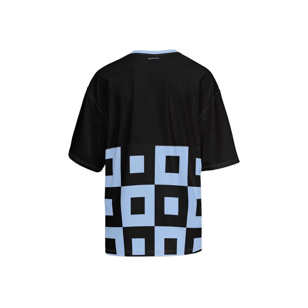 Men’s Oversized Short-Sleeve T-Shirt - Blue - Mishastyle