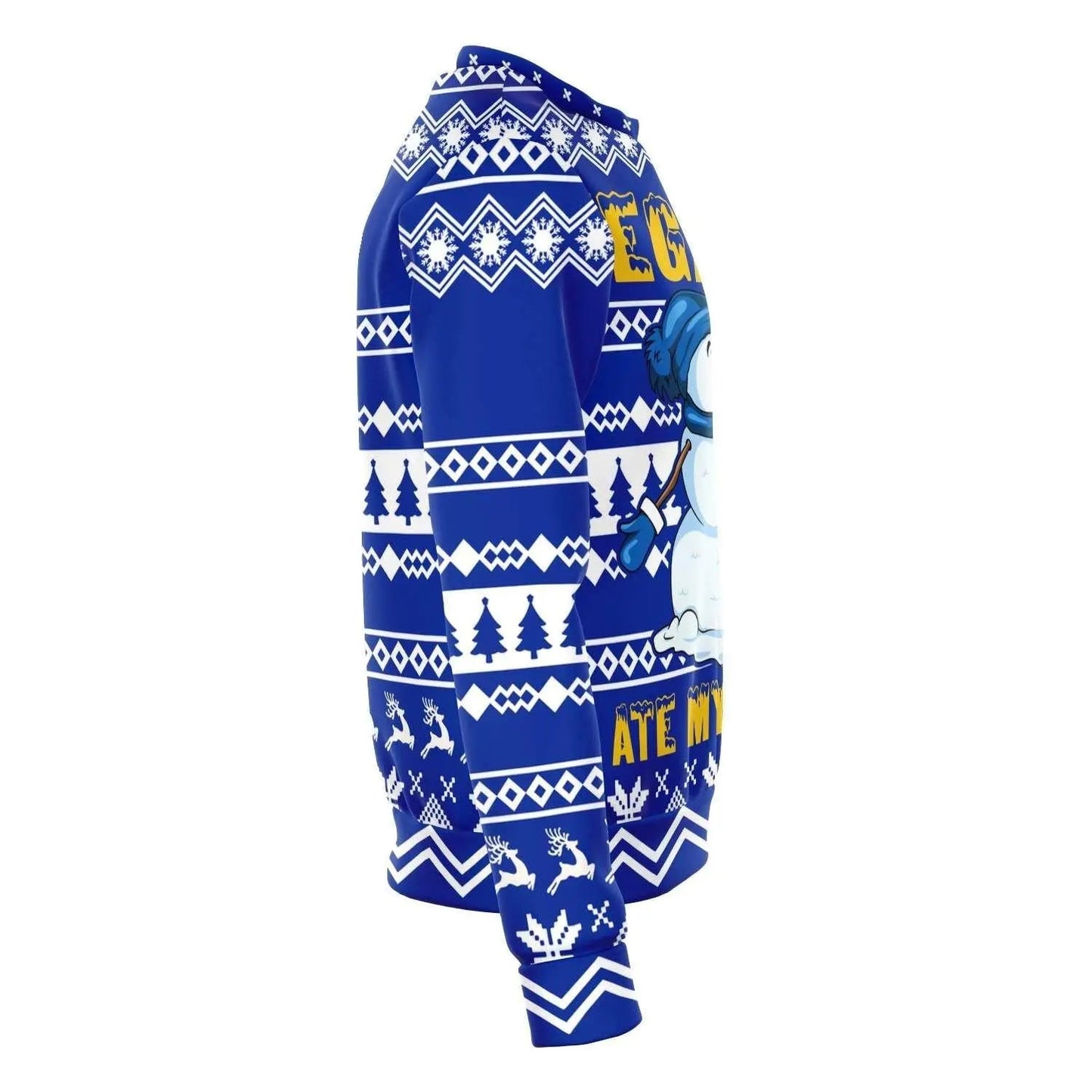 Vintage Fashionable Christmas Men Sweater - Navy - Mishastyle