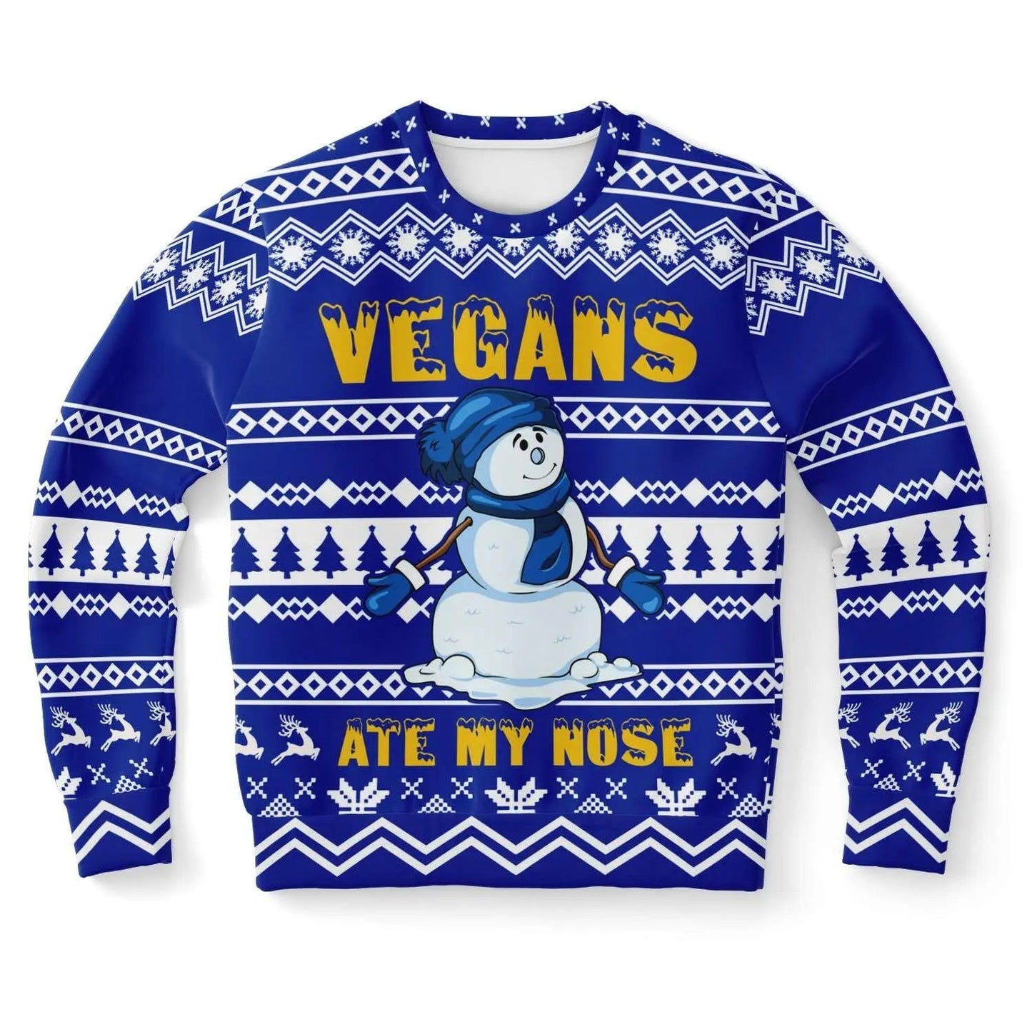 Vintage Fashionable Christmas Men Sweater - Navy - Mishastyle