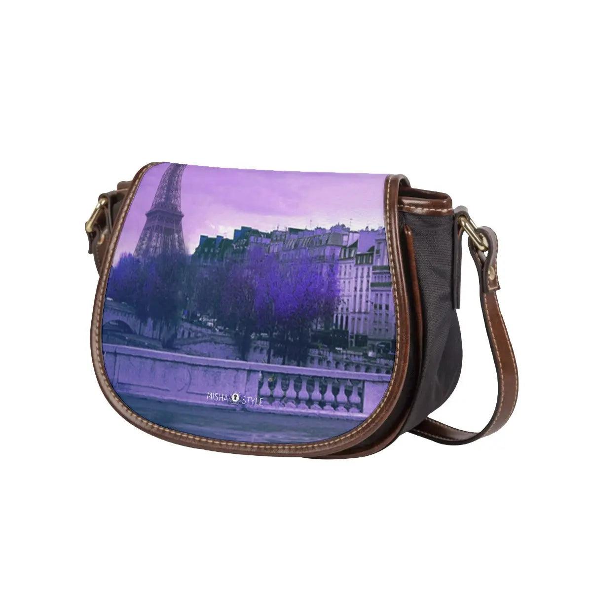 Vintage Tambourin Bag Single Strap - Purple - Mishastyle