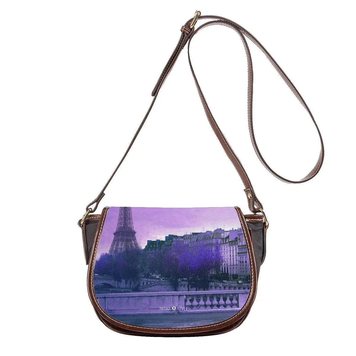 Vintage Tambourin Bag Single Strap - Purple - Mishastyle