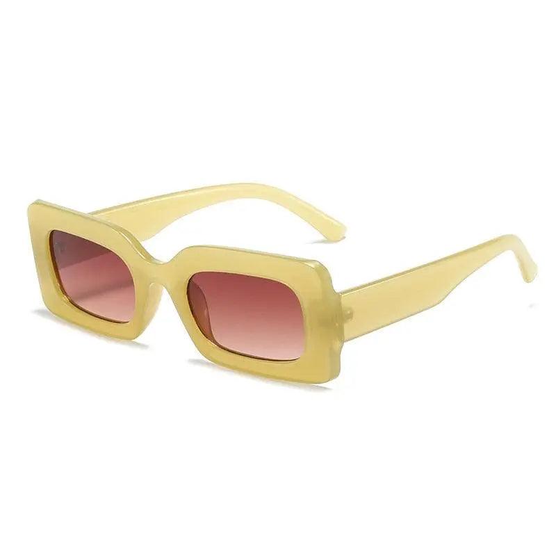 Vintage UV400 Rectangle Frame Sunglasses - Mishastyle
