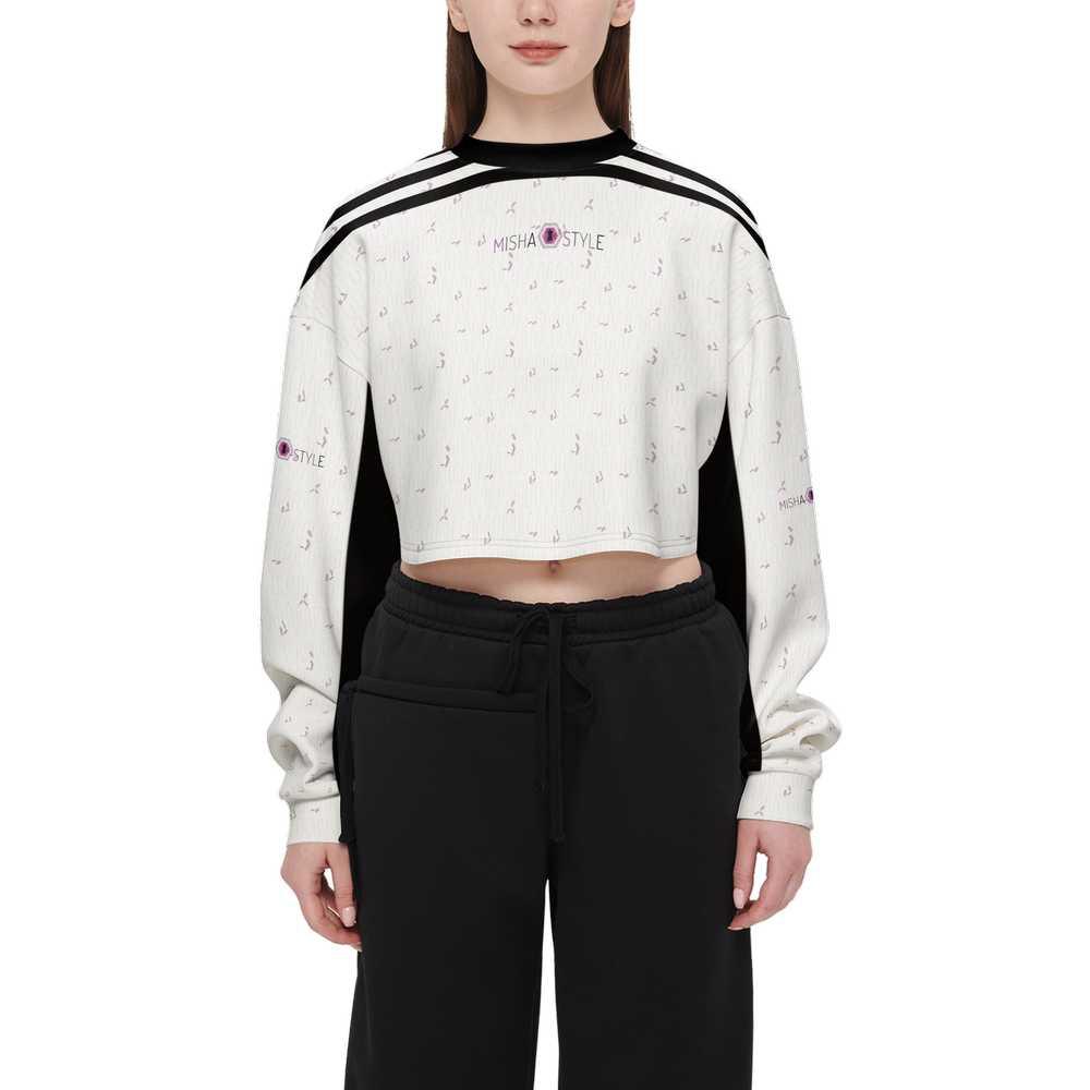 Women’s Cropped Sweatshirt - Lines - Mishastyle