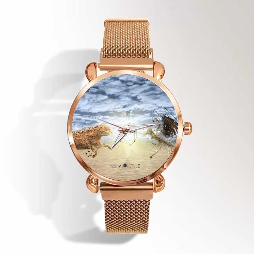 Women's Magnetic Buckle Quartz Wrist Watches - Gold - Mishastyle