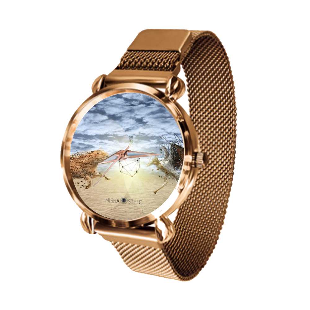 Women's Magnetic Buckle Quartz Wrist Watches - Gold - Mishastyle