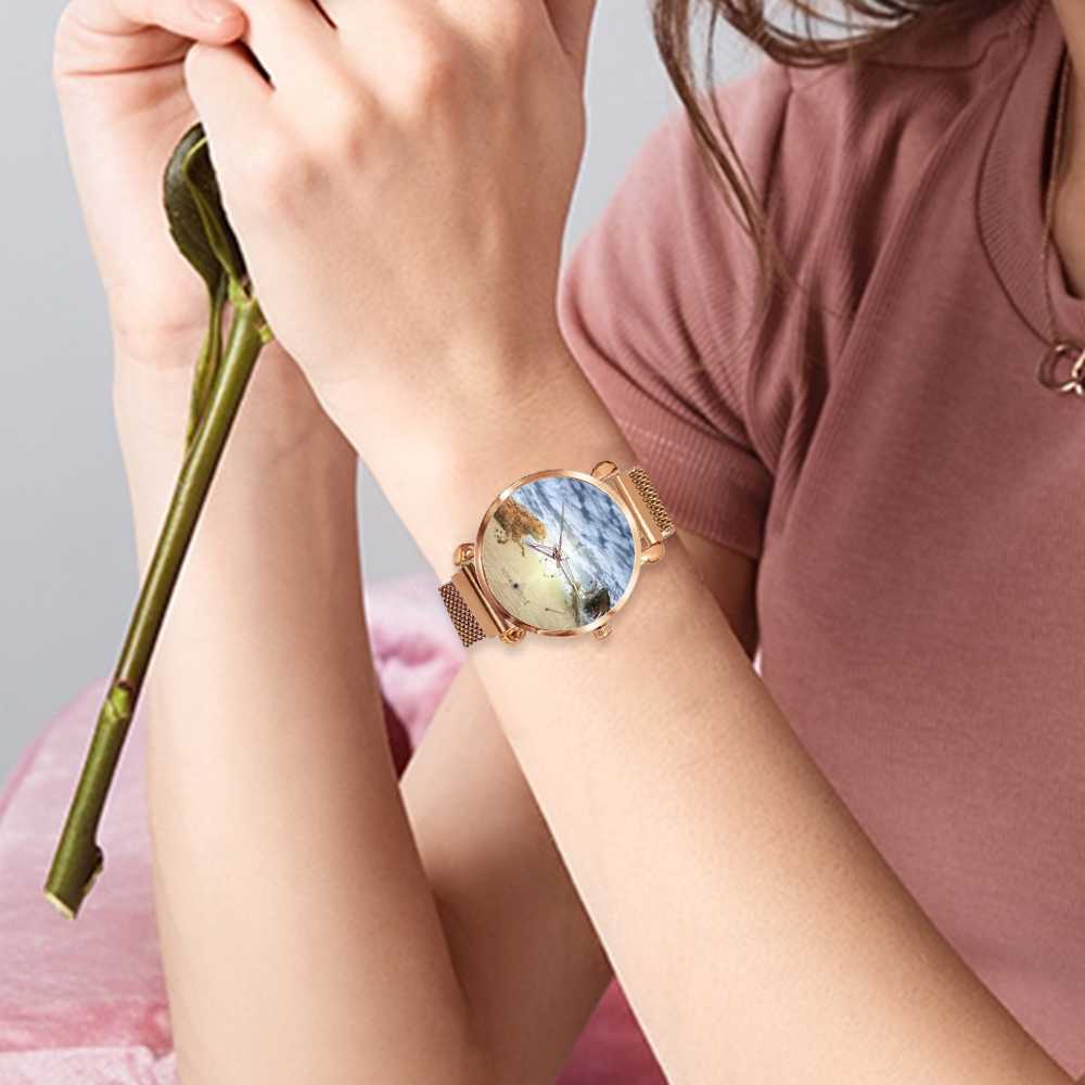 Women's Magnetic Buckle Quartz Wrist Watches - Gold - Mishastyle