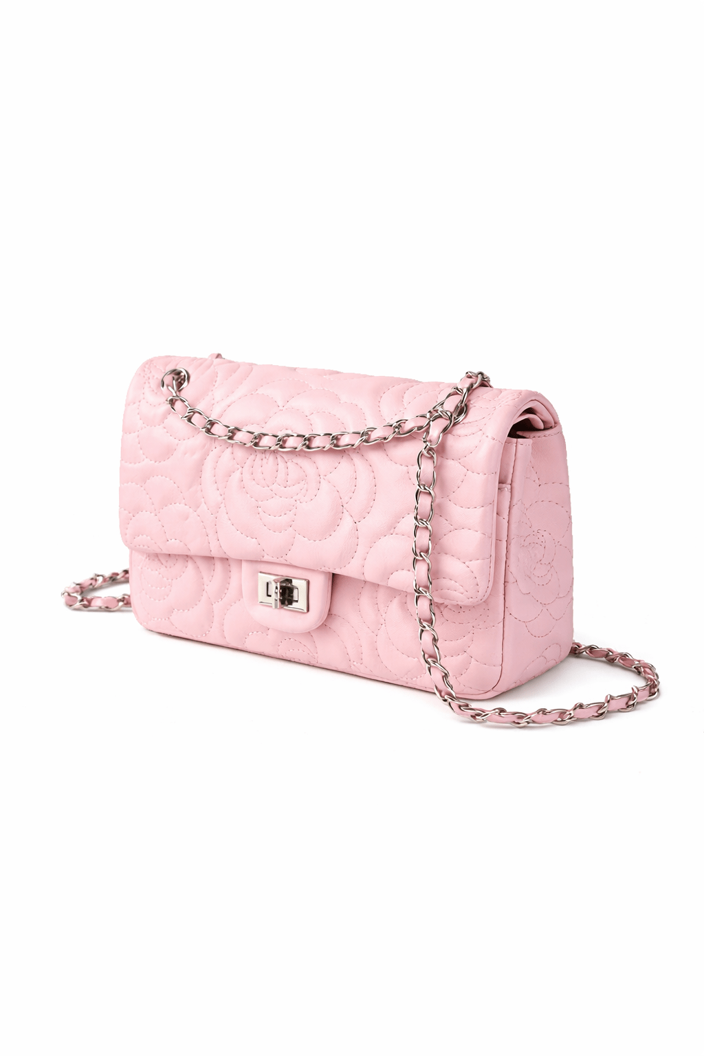 Genuine Leather Pink Crossbody Bag