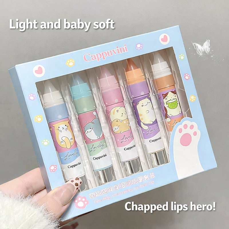 Velvety Lip Balm in natural winter shades