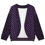 Halloween Ghost Drop Shoulder Knitted Eerie Black Cardigan