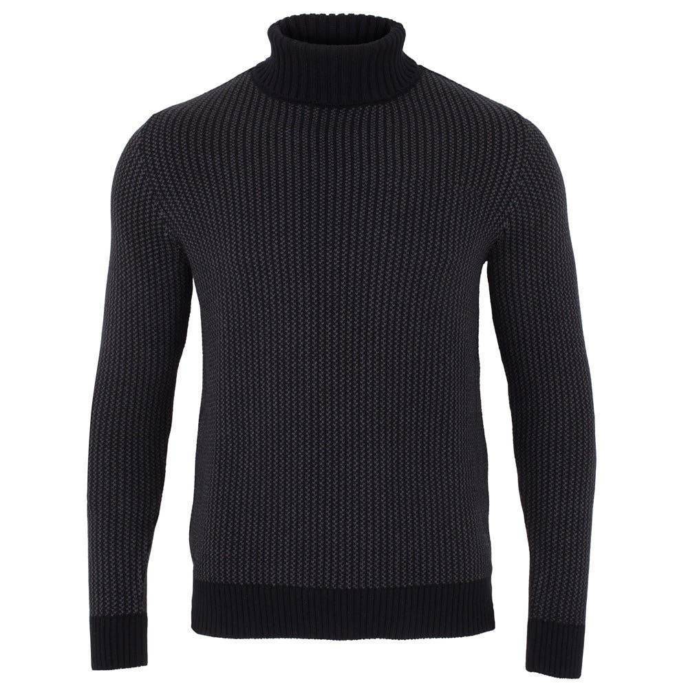 100% Cotton Black Knitted Sweater - IVORYNN