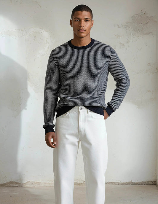 100% Cotton Dark Gray Premium Knitted Sweater