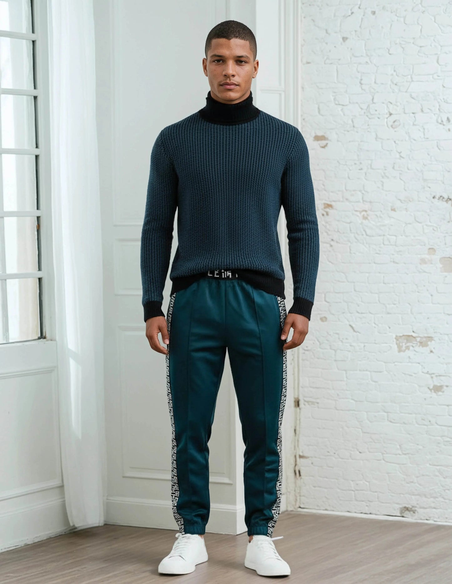 100% Cotton Japanese Indigo Knitted Sweater - IVORYNN