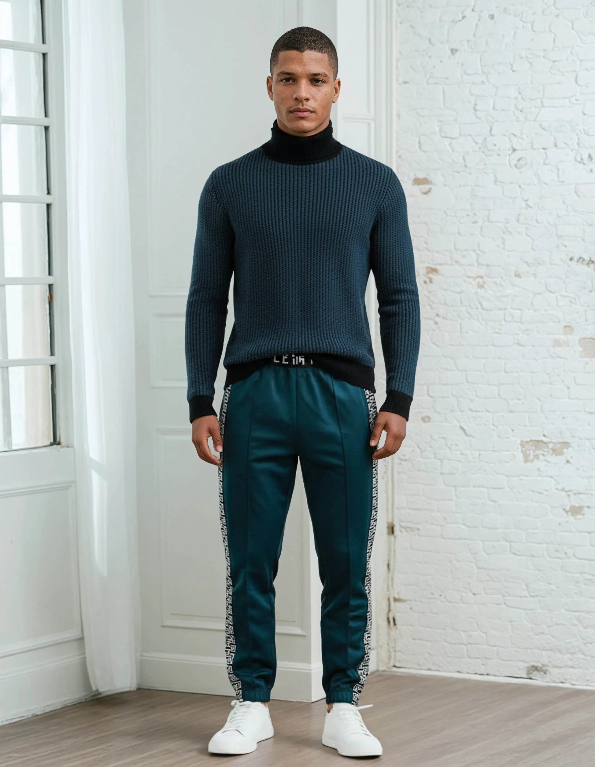 100% Cotton Japanese Indigo Knitted Sweater - IVORYNN