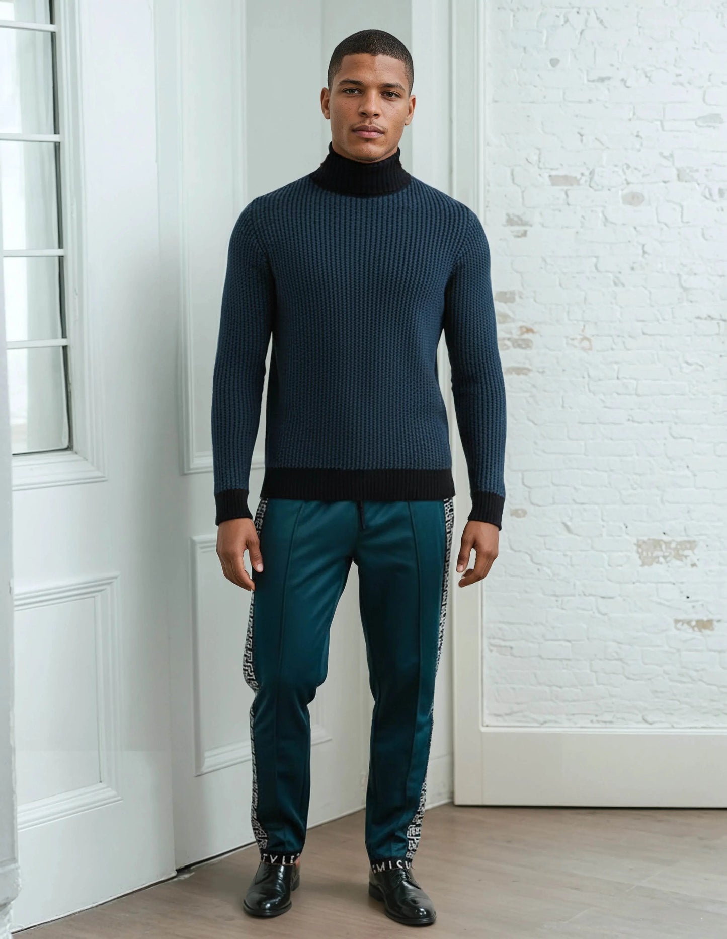 100% Cotton Japanese Indigo Knitted Sweater - IVORYNN