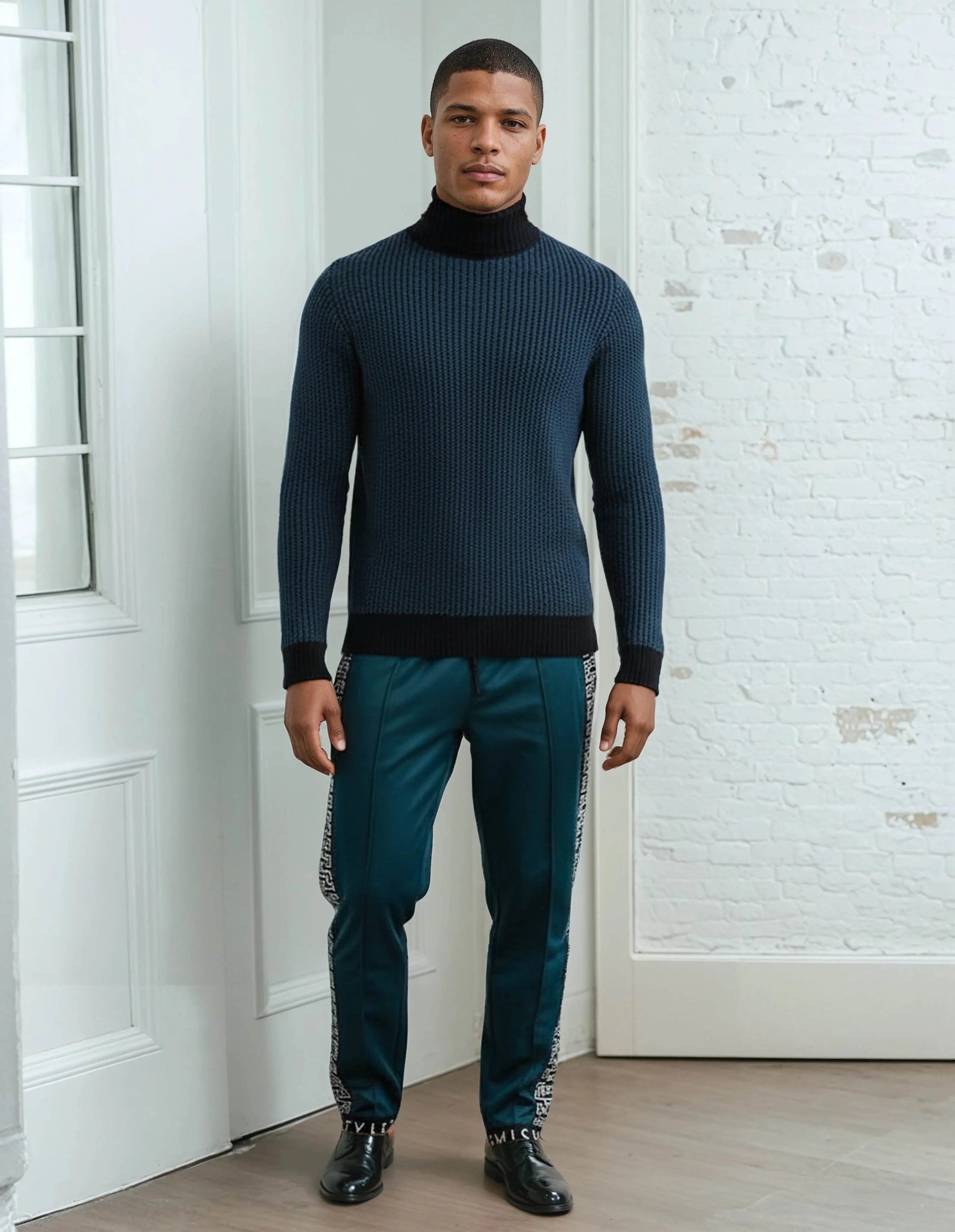 100% Cotton Japanese Indigo Knitted Sweater - IVORYNN