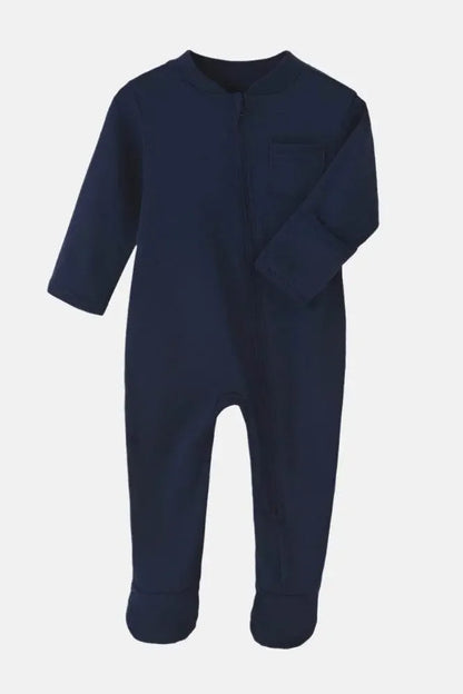 100% Cotton Newborn Baby Zipper Rompers - IVORYNN