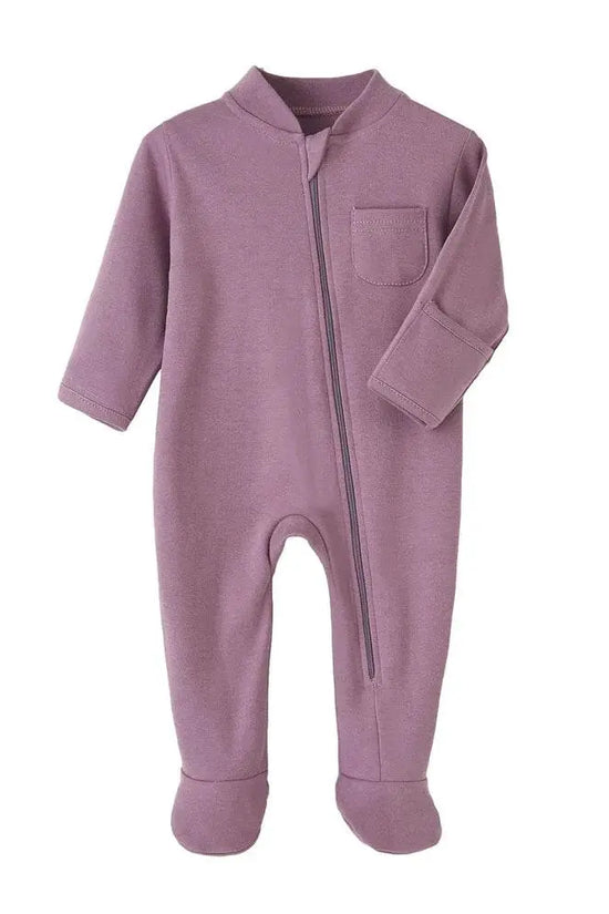 100% Cotton Newborn Baby Zipper Rompers - IVORYNN