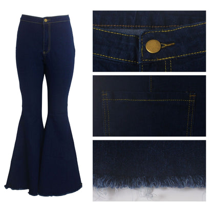 High-Waisted Slim Stretch Dark Blue Denim