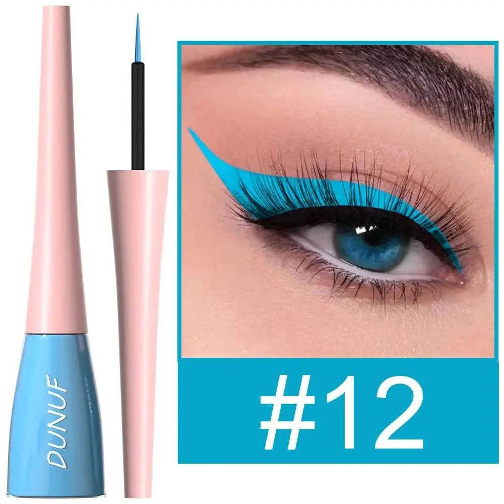 12 Pieces Color Waterproof Eyeliner Pencil - IVORYNN