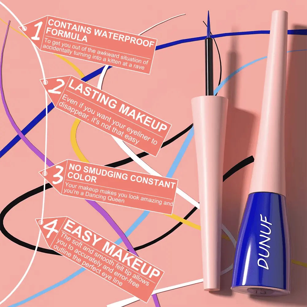 12 Pieces Color Waterproof Eyeliner Pencil - IVORYNN