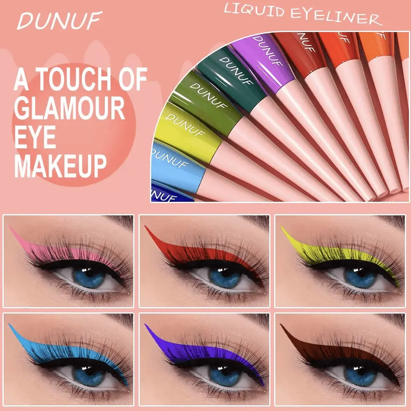 12 Pieces Color Waterproof Eyeliner Pencil - IVORYNN