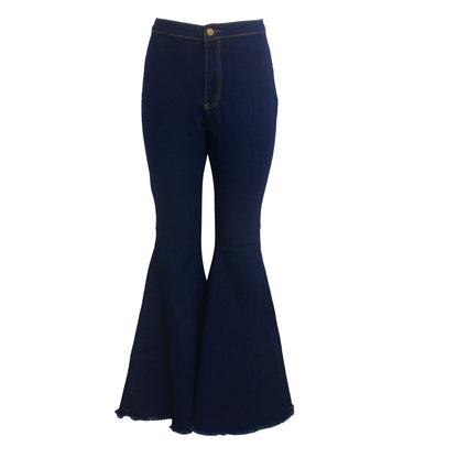 High-Waisted Slim Stretch Dark Blue Denim