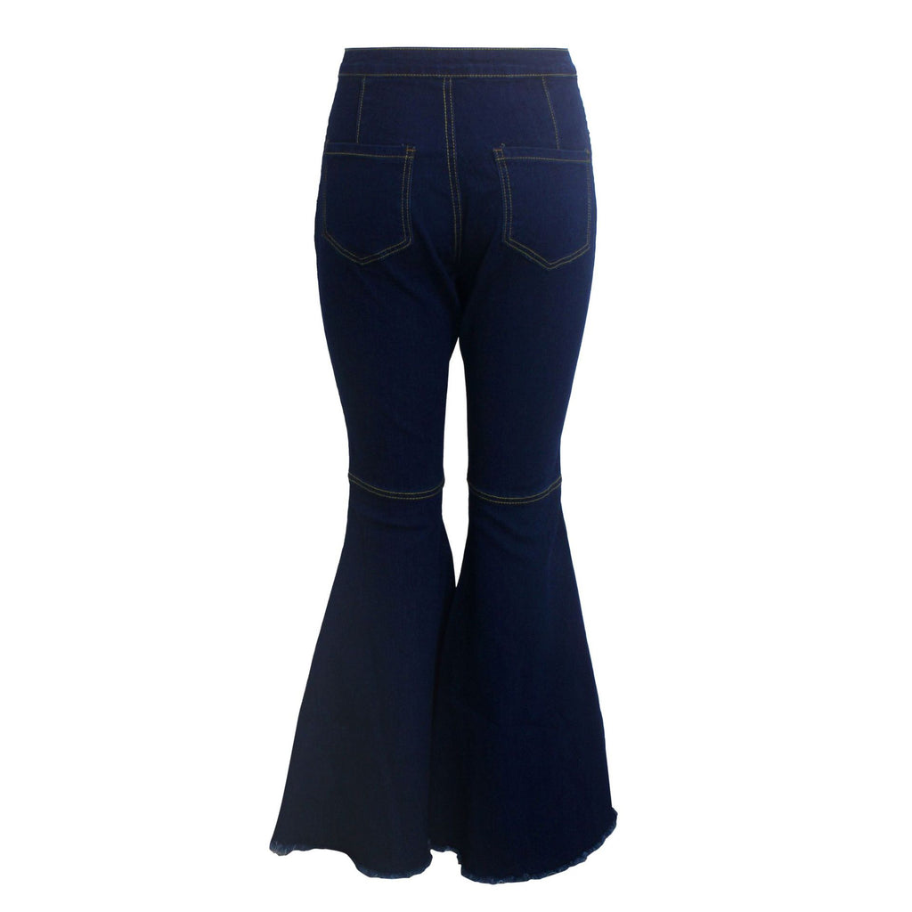 High-Waisted Slim Stretch Dark Blue Denim