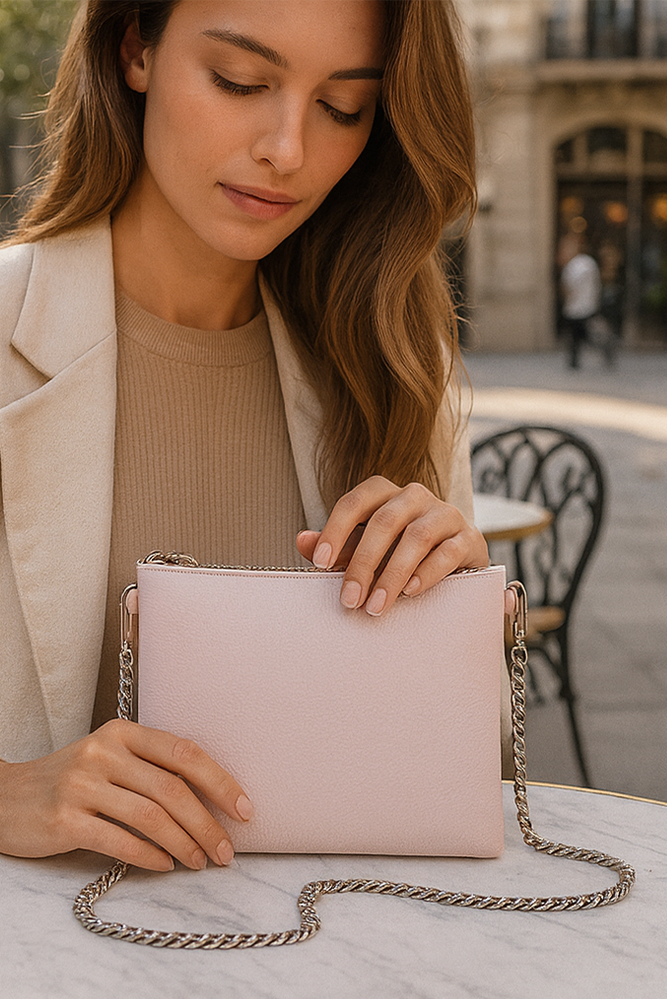 Platinum Nappa Leather NN Crossbody Bag