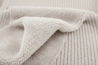 Bottoming Thik Fleece Lined Apricot Knitted Sweater