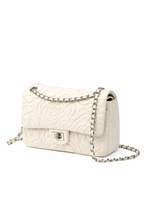 Genuine Leather White Crossbody Bag