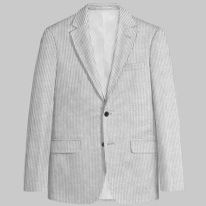 Ferrecci Men's Tan Slim Fit Two-Button Seersucker Suit Set for Formal Occasions
