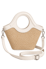 Resort-Style Woven White Beach Bag