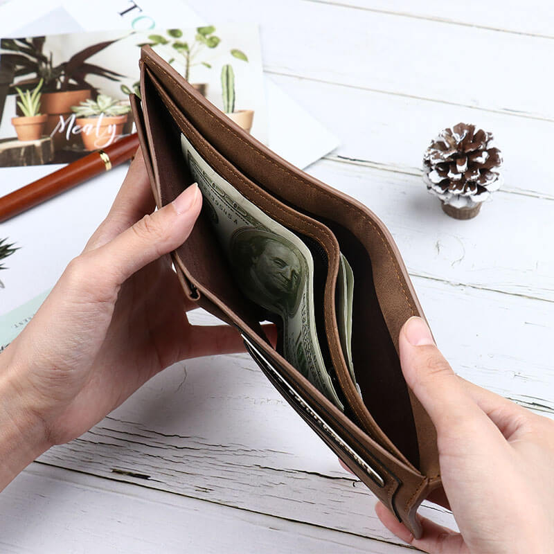 Personalized Dad Name Wallet PU Leather