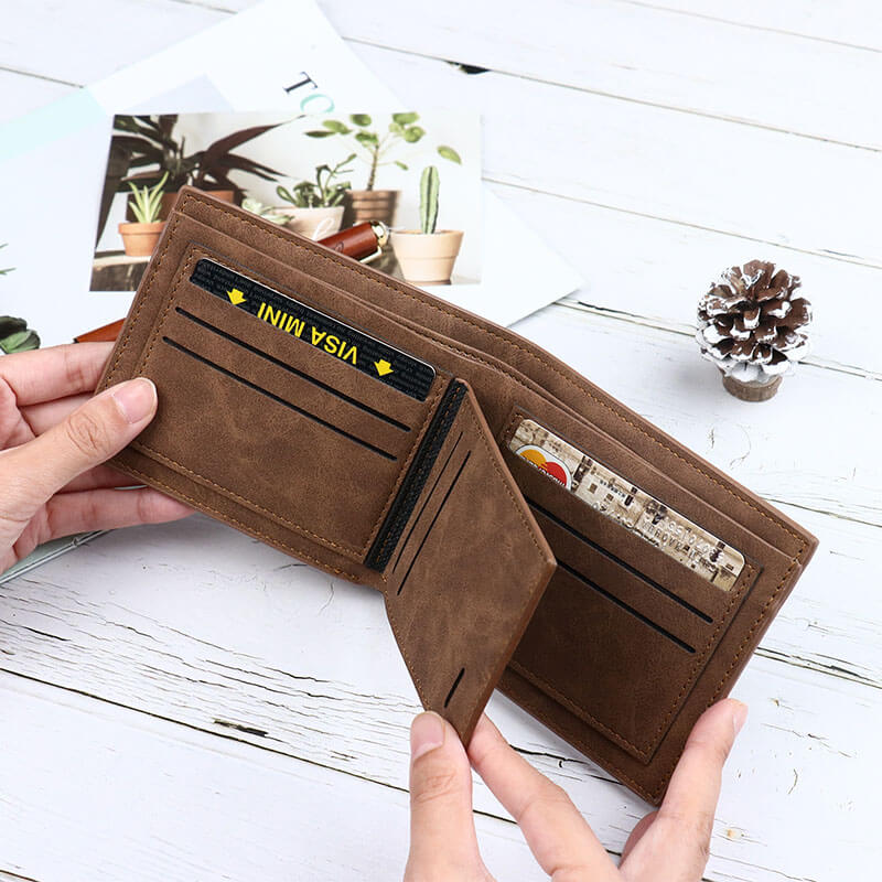 Personalized Dad Name Wallet PU Leather