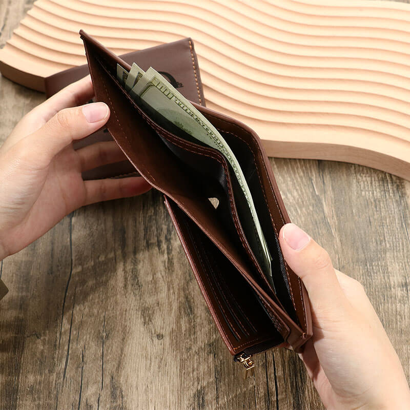 Personalized Dad Name Wallet PU Leather