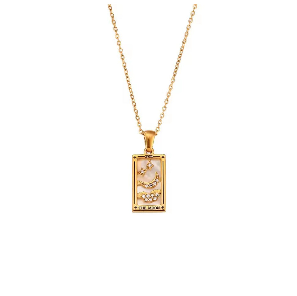 Luxury Tarot Card Pendant Necklace