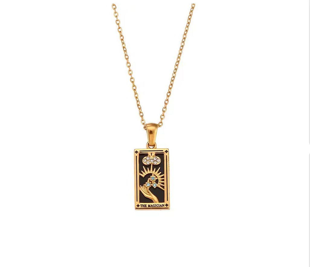 Luxury Tarot Card Pendant Necklace