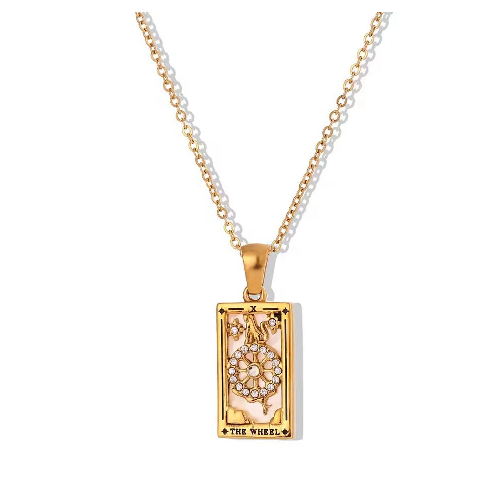 Luxury Tarot Card Pendant Necklace