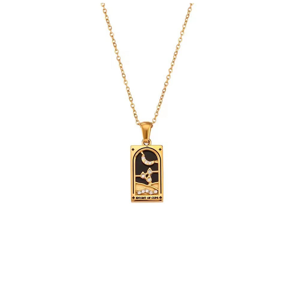Luxury Tarot Card Pendant Necklace