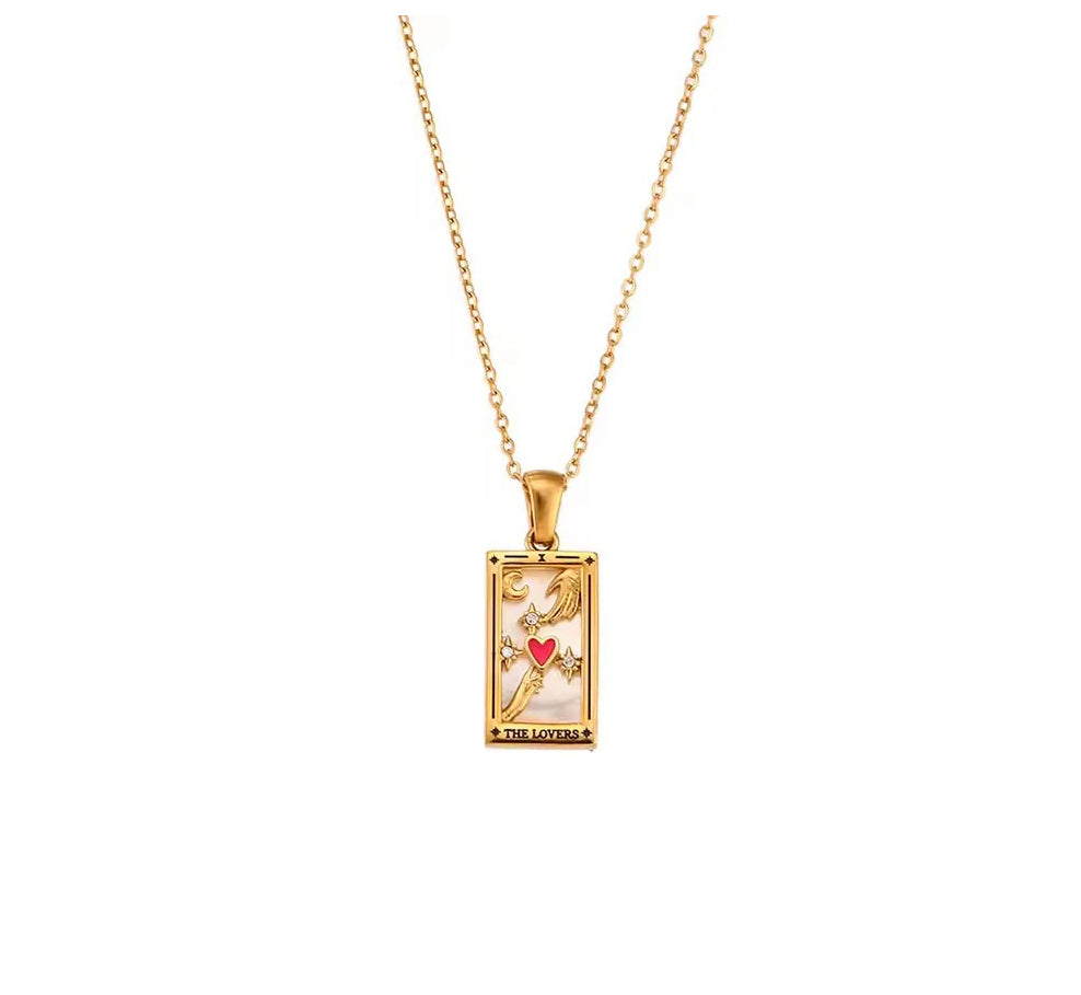 Luxury Tarot Card Pendant Necklace